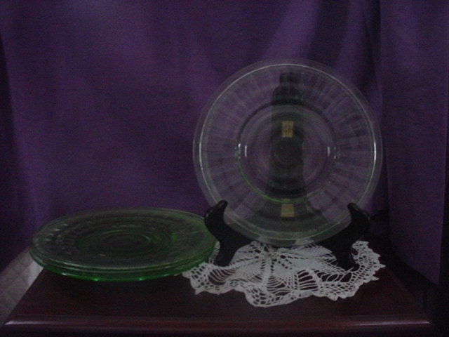 Green Salad Plates set of 3 and 1 different SALE