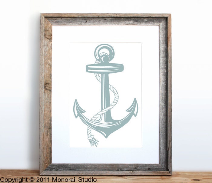 Anchor Poster Small Screenprint Choose your color