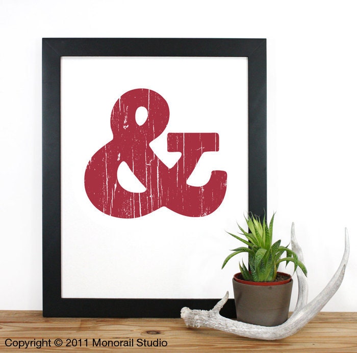 Ampersand Screenprint 12 x 19 in Pick Your Color