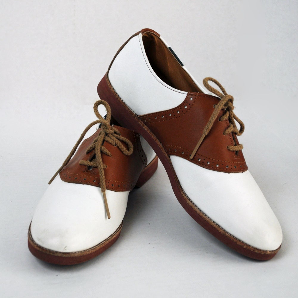 Vintage Shoes Lace Up Saddle Oxfords Two By Rockstreetvintage