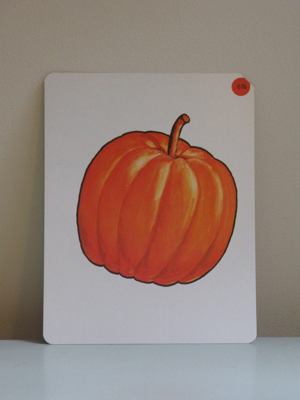 vintage Pumpkin flash card JUMBO - paddyridge