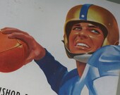 vintage football programs California mid century with retro ads