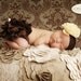 Only a few left...Gorgeous Shabby Chic Buttercream Flower on soft Chocolate Brown wide nylon headband with Extra Large Swarvoski Crystal Center   perfect for newborns infants babies and toddlers