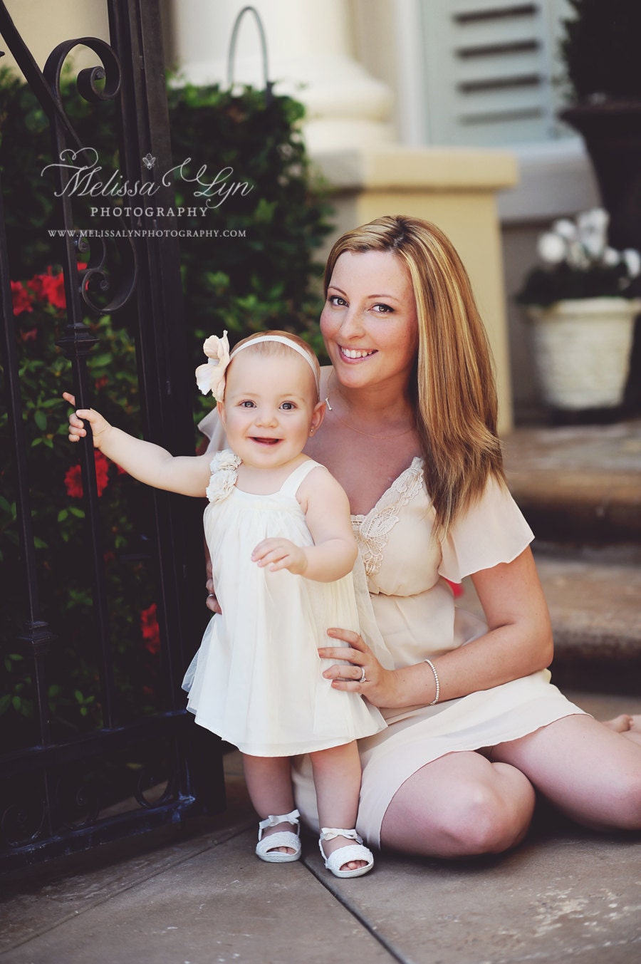 NEW COLORS AVAILABLE...Truffle Lily on taupe thin super soft stretch headband... Matching Mommy or Big Sister Clip also available