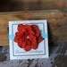 Introductory Price...NEW ITEM...The Sienna...Burnt Orange Medium Flower on Aqua lace Headband...Newborn Infant Toddler Girl Adult