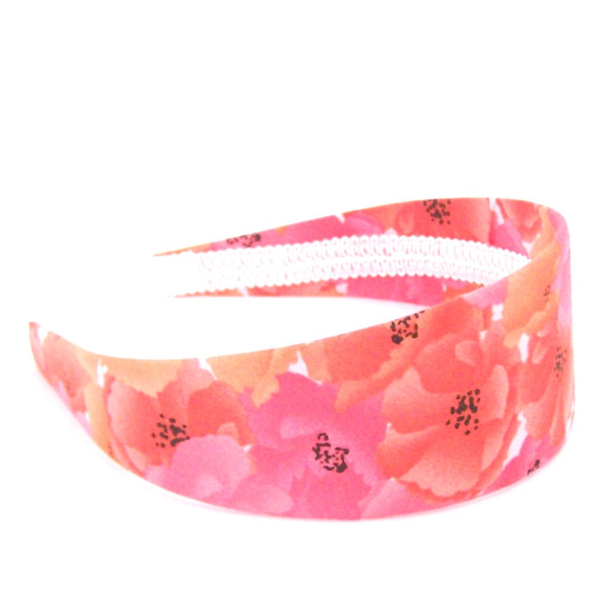 Wide Floral Headband - Bright Summery Flowers