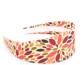 Wide Fall Leaves Headband - Multi-colored