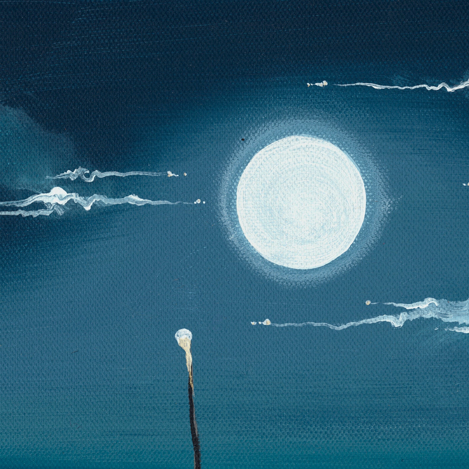 Dock to the Moon -- giclée print on canvas