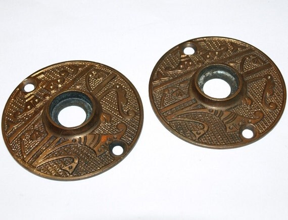 2 Vintage Door Knob hole covers Steampunk / by SteampunkPartsETC