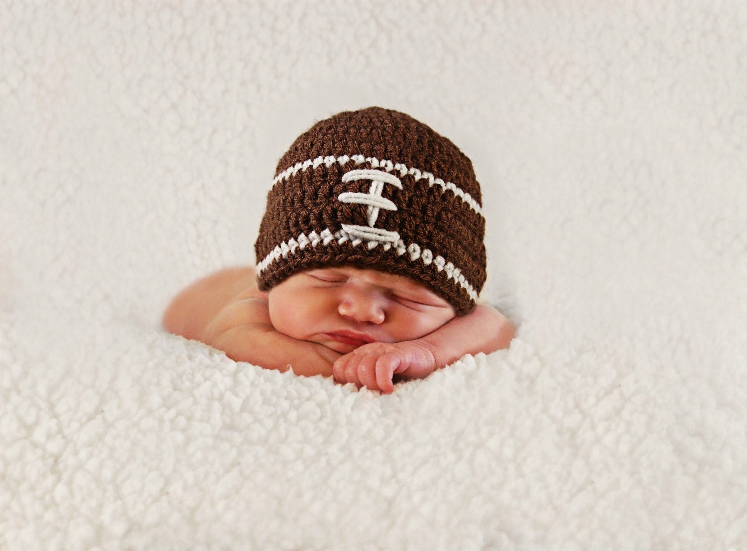 Crocheted Football Hat