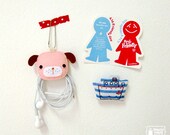 Light pink doggie electric wire keeper & keychain