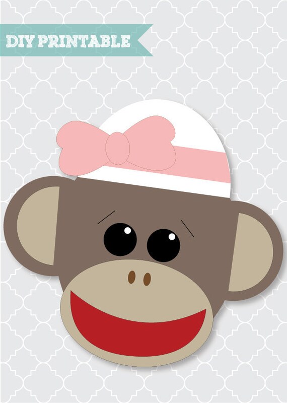DIY Sock Monkey Invitations Il_570xn