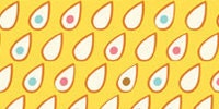 Raindrops on Yellow from Flock by Thomas Knauer - Fat Quarter