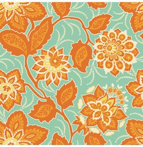Ornate Floral in Amber from Heirloom by Joel Dewberry- Fat Quarter
