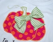 Personalized Pumpkin Short or Long Sleeve Ruffle Frill Shirt