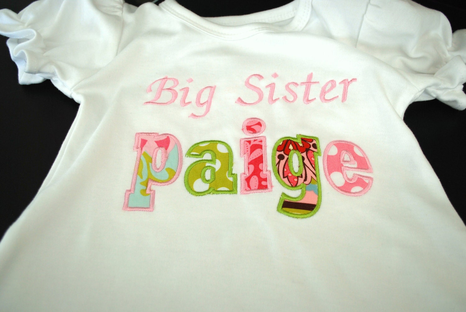Big Sister, LIttle Sister, Big Brother, Little Brother Personalized Applique Shirt