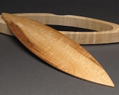 Keepsake Box, Curly Maple, Ultrasuede Lined, 'The Leaf Box'