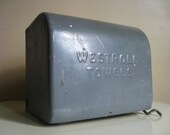 Industrial Chic.  Grey Metal Paper Towel Holder and Dispenser.  Westroll.