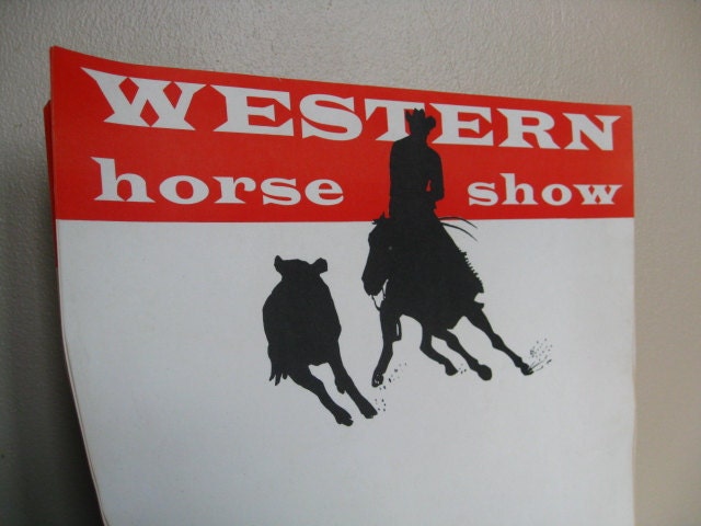 Vintage Purina Western Horse Show Poster. 10 Available.