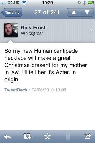 The Human Centipede necklace