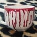 Bloody murder scene extra large cup and saucer.