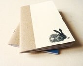 Art journal Notebook yellow  - little rabbit -