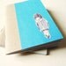Art journal Notebook turquoise - little girl2