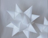 6 JUMBO Floating White German Stars -  5.5  to 6 Inch Size