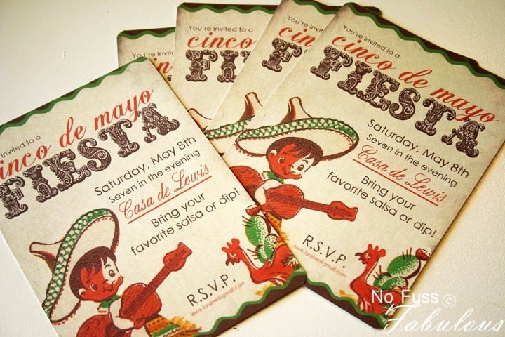 Cinco de Mayo Fiesta Invitation Digital File Print at Home