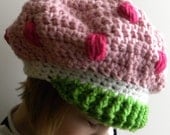 CROCHET PATTERN - Strawberry Shortcake Inspired Hat