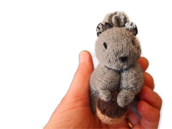 Toy Squirrel, waldorf toy, natural eco friendly plush stuffed animal