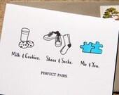 Love: Perfect Pairs- Letterpress card