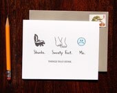 Sorry: I Stink- Letterpress card