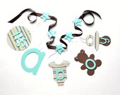 Blue yellow and brown baby shower decorations, it's a boy banner by ParkersPrints on Etsy Il_170x135