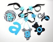 Zebra and blue baby shower decorations it's a boy banner by ParkersPrints on Etsy Il_170x135