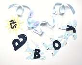 Airplane baby shower decorations baby and navy blue It's a boy banner ParkersPrints on Etsy Il_170x135