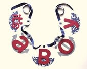 Nautical baby shower decorations navy blue sailboat and anchor banner by ParkersPrints on Etsy Il_170x135