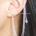 Swarovski Helix Crystals Extra Long Chains Cartilage/Double Piercing Earring