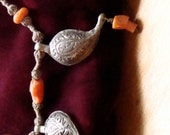 Coral and Silver Bedouin necklace from Morocco