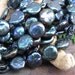 Premium Lustrous Peacock Blue 8mm Coin Pearls