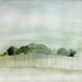 Quiet - Abstract Landscape Painting - Original Watercolor - 18x24 - Landscape with Green Trees