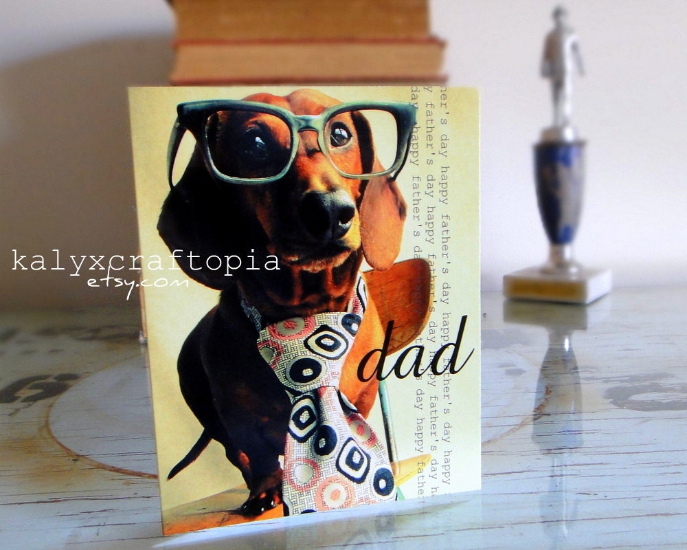 Father's Day Card - Little Mad Man Dachshund