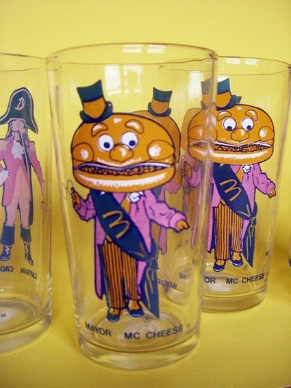 4 Vintage McDonalds Collectible Glasses by hootandeye on Etsy