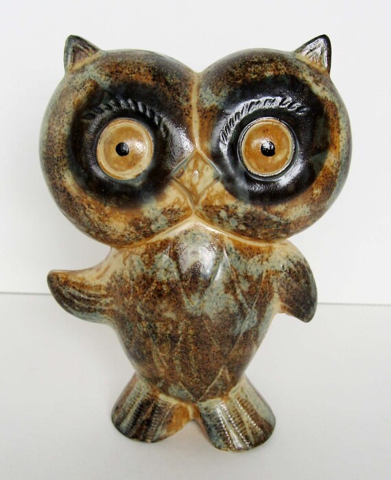 Very Unique Statue Owl Figurine for Home Decor by hootandeye