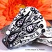 Michou P. Anderson Lampwork Beads - Black on White No.2