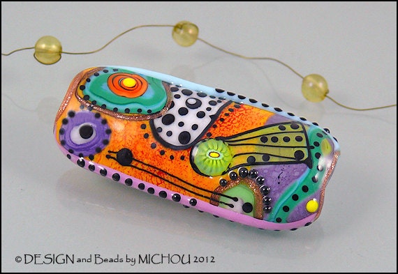 Lampwork Focal Bead "Other Planet" by Michou Pascale Anderson
