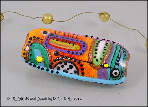 Lampwork Focal Bead "Other Planet" by Michou Pascale Anderson
