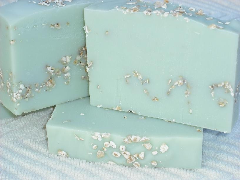 Peppermint-Tea Tree-Oatmeal-Goats Milk  Soap-Cold Process Soap