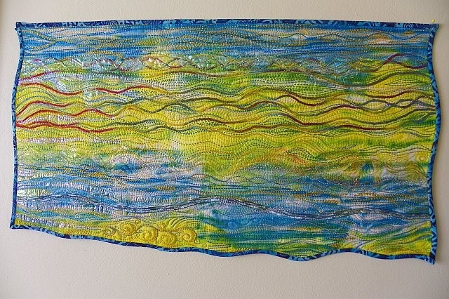 RESERVED for Marisha MarveLes SUMMER SHIMMER Art Quilt
