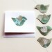 recycled map paper bird mobile garland greeting card heart modern minimal